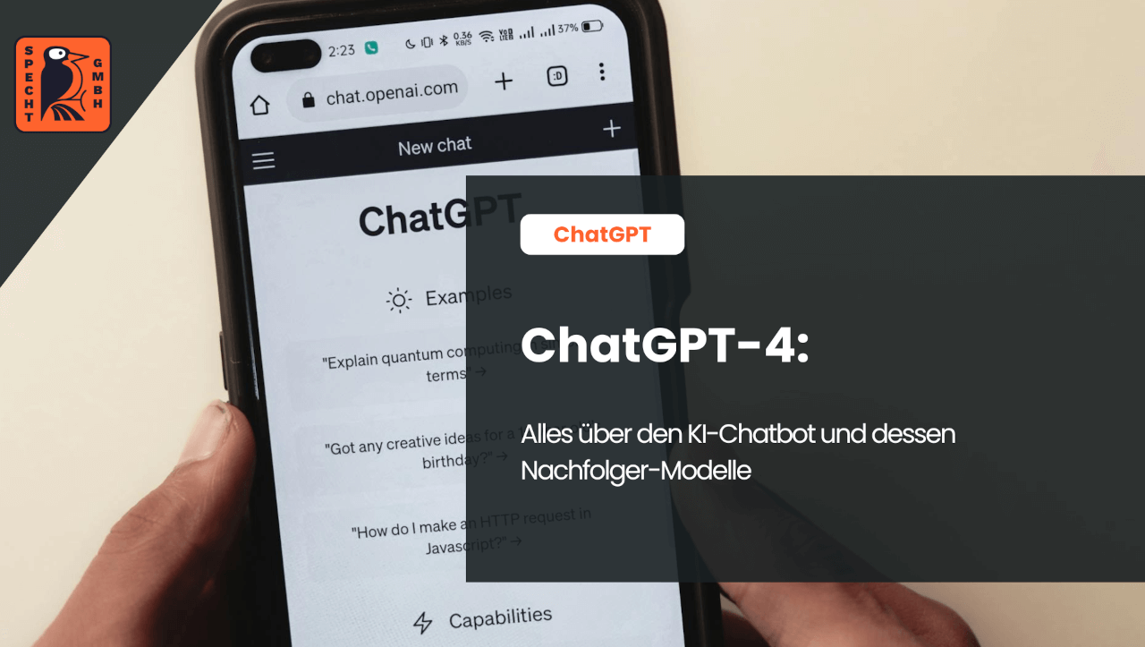 Beitragsbild zum Blogbeitrag über ChatGPT 4